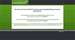 Desktop Screenshot of magnetfeldtherapie-shop.de